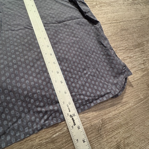 VOYAGER Shirt Mens XL Gray Geometric Print Short Sleeve Button Up  Cotton Adult - Picture 7 of 9